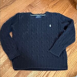 Polo by Ralph Lauren black Cable Knit Sweater size 7